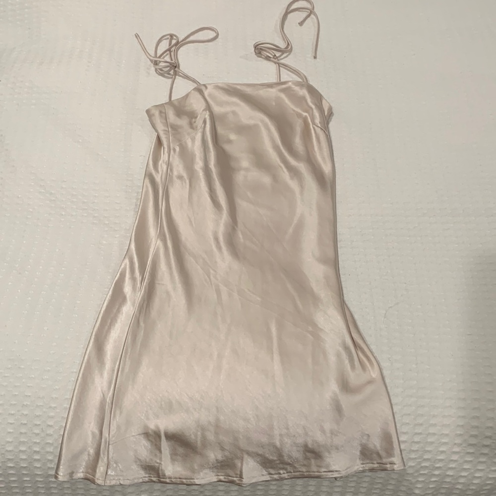 Princess Polly white satin mini dress